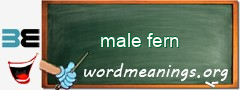 WordMeaning blackboard for male fern